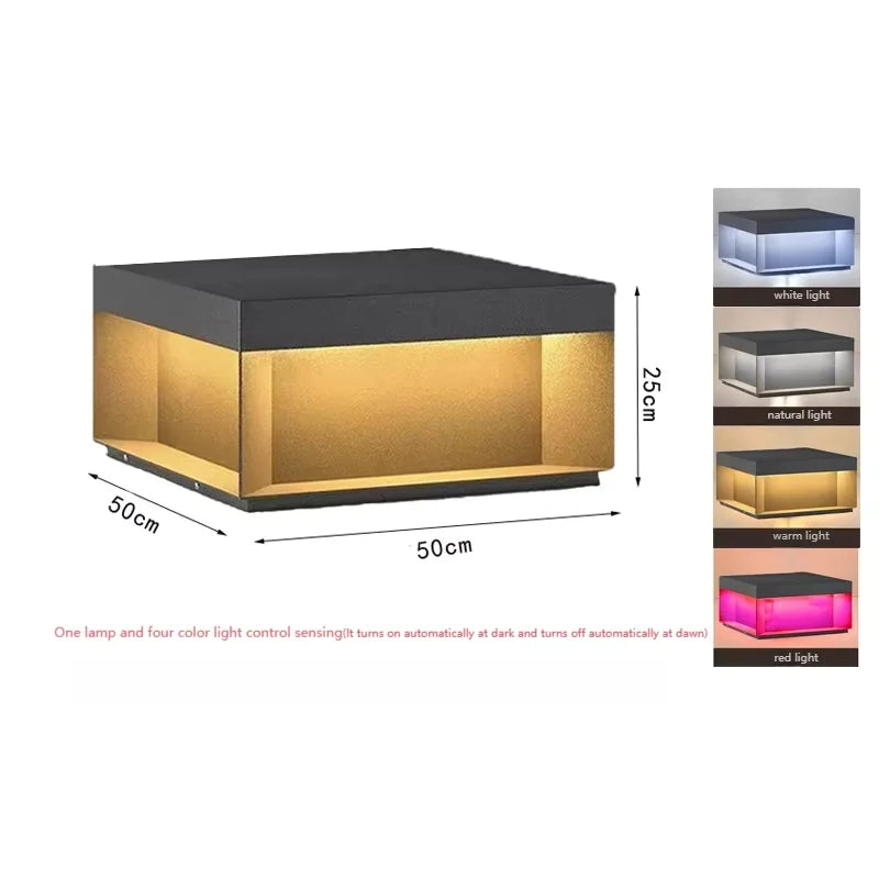 lampe solaire led moderne clôture extérieure noir mat étanche 249 flux lumineux 11w 3mètres