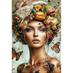toile d'art contemporaine multicolore floral culinaire opaque sans cadre vertical