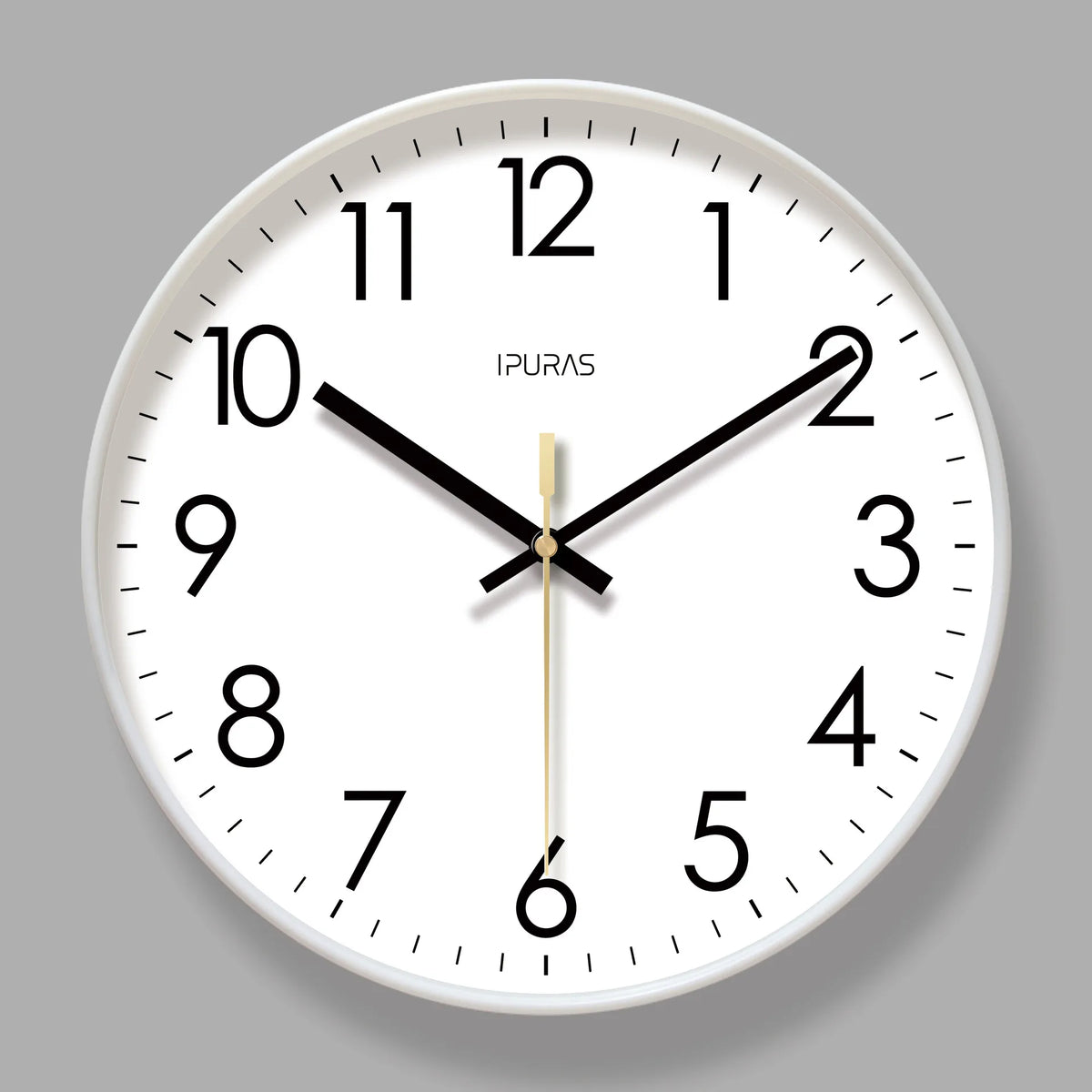 horloge murale numérique quartz visage unique cadre doré transparent minimaliste chambre salon decoration