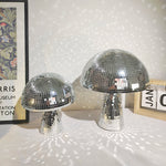 Lampe champignon disco kaki foncé reflets