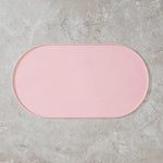 tapis alimentation antidérapant imperméable animal compagnie moderne rose clair assiettes opaques françaisachat