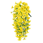 décoration murale guirlande florale artificielle cascade rose violet jaune blanc orange intérieur