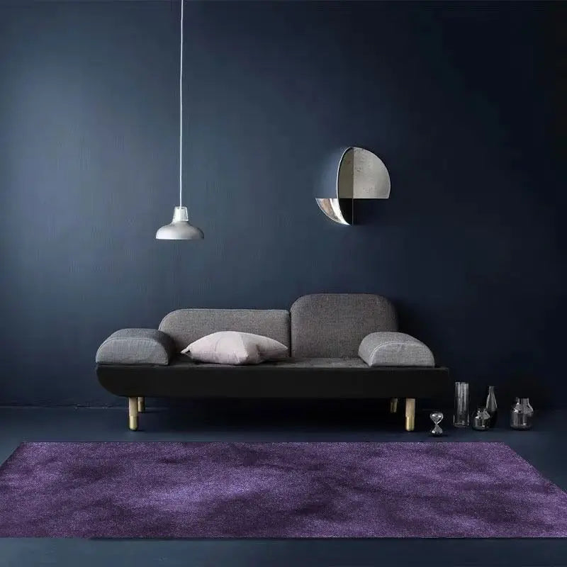 tapis violet moderne polypropylène bordure dorée texture douce 80x120cm salon chambre violet doré