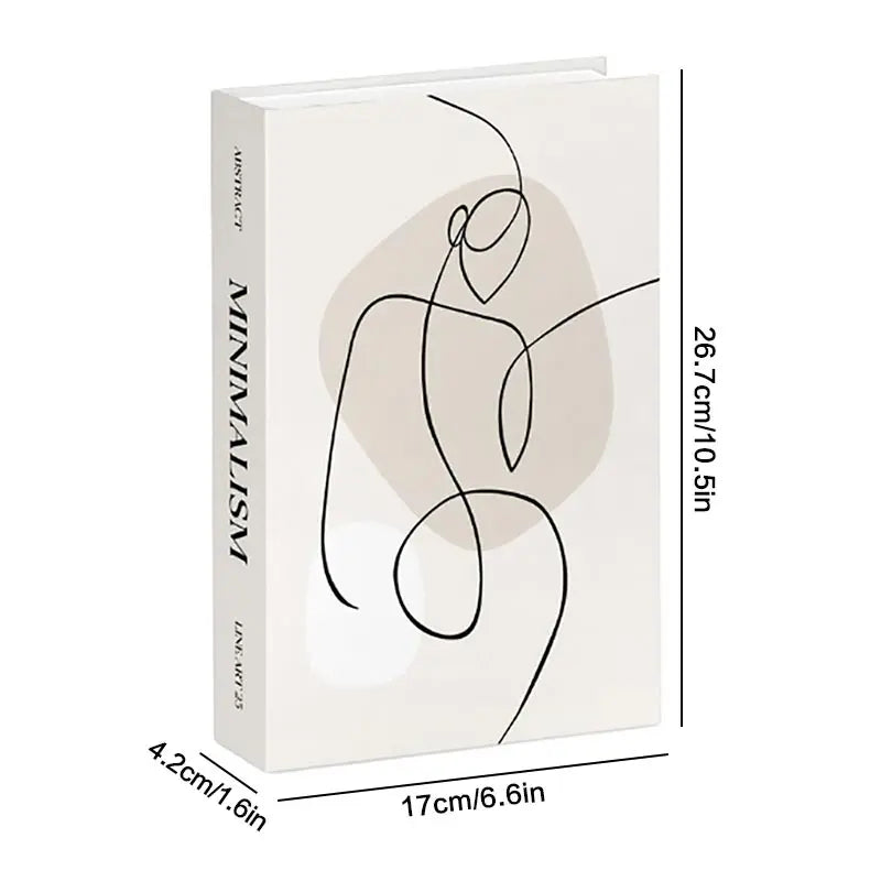 décoration intérieure moderne livre faux blanc motifs abstraits minimaliste chambre table basseDecoration intérieure moderne
