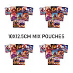 pochette plastique opaque dessin animé sac rangement biscuits épices fermeture éclair motif multicolore