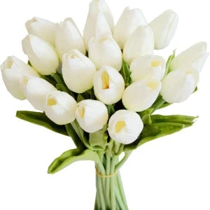 bouquet tulipes artificielles multicolores moderne vase transparent mariage décoration intérieure