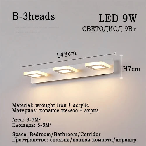 applique murale led moderne blanc fixée mur éclairage quotidien chambre étude sources lumineuses