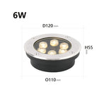 éclairage led souterrain ip67 argent noir moderne 220v 12v 24v encastré extérieur chemin