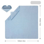 serviette lin bleu clair classique anneau métallique ruban coton fleur herbe séchée table mariage