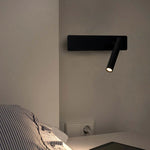 lampe murale moderne rotative bras articulé blanc led minimaliste fixée mur