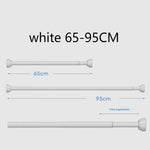 tringle douche télescopique acier inoxydable noire réglable moderne facile anneaux dorés