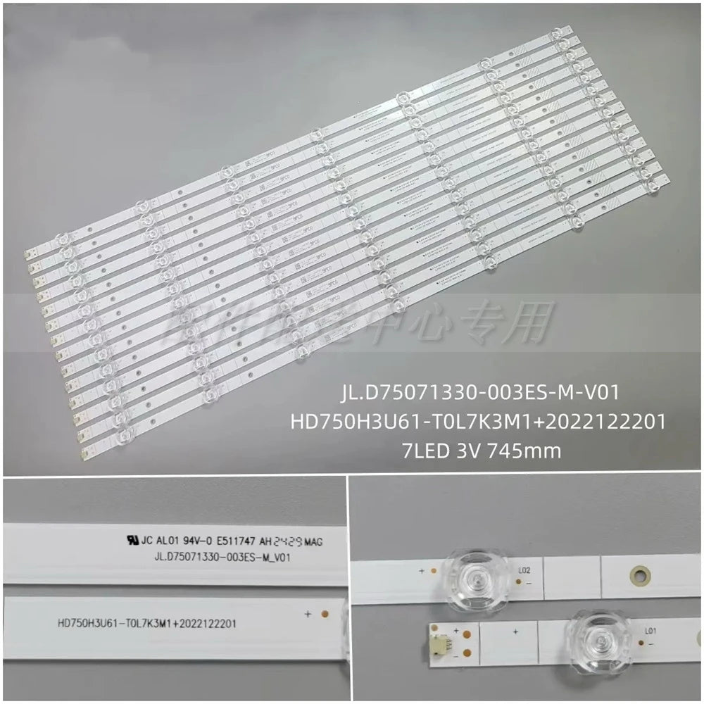 ruban led blanc lisse moderne 745mm led 3v connecteurs fixation