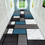 tapis géométrique vintage noir beige gris salon entrée couloir facile nettoyage polyester moderne contemporainextérieur