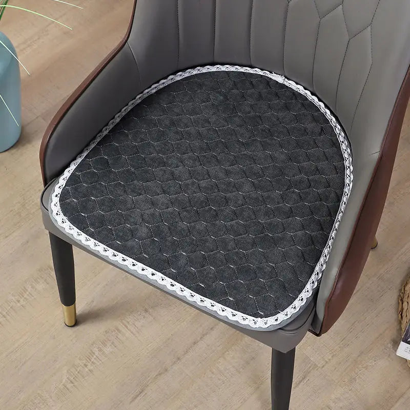 coussin chaise quilté moderne fibre polyester coton géométrique noir gris orange bleu