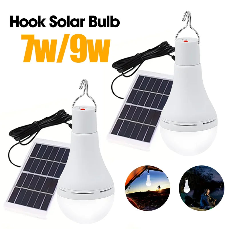 ampoule solaire led 9w étanche ip44 moderne panneau solaire câble blanc