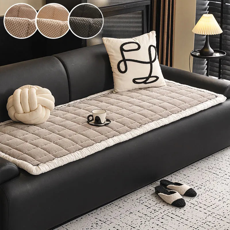 coussin canapé beige gris moderne adhésif tapis chaussons salon contemporain
