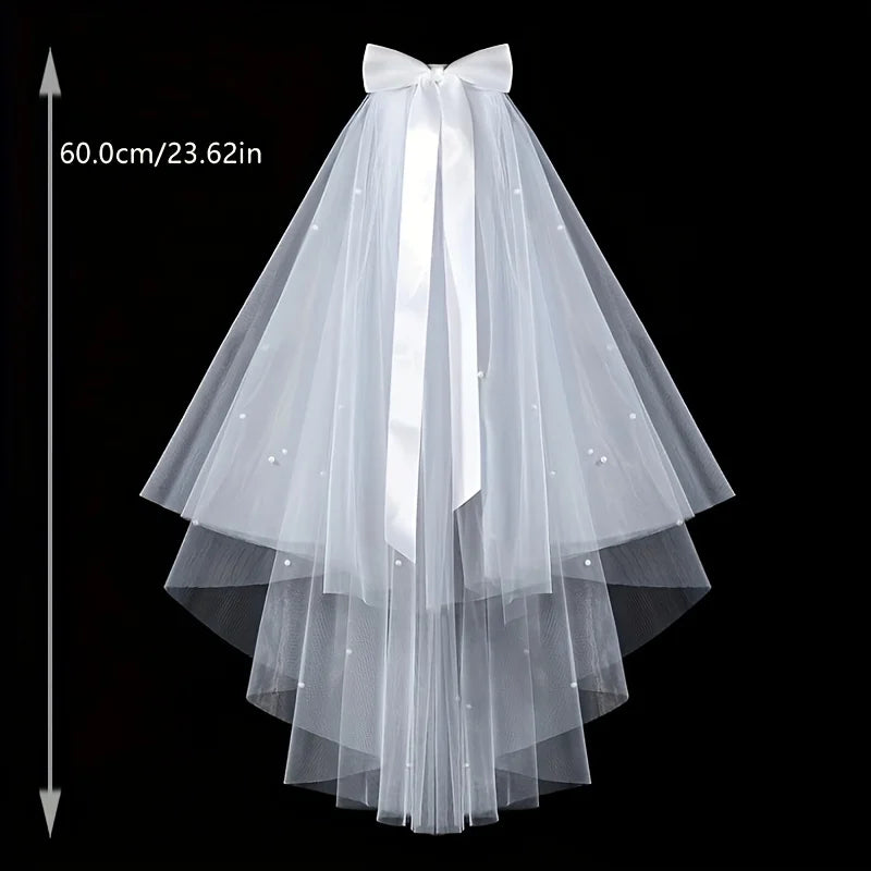 voile mariée tulle blanc classique clips ruban satin romantique fiançailles propositions photographie