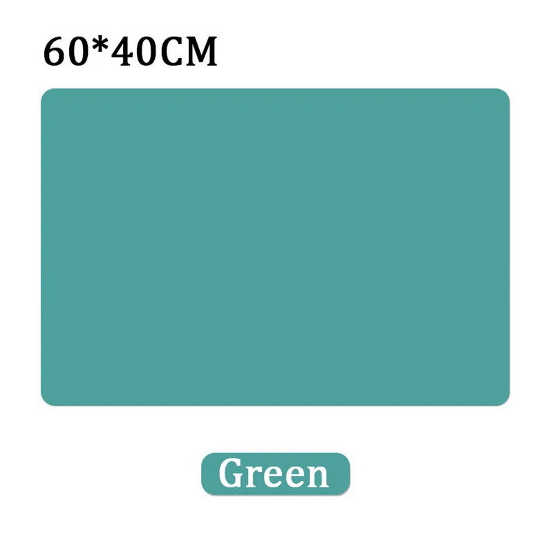 tapis table silicone opaque moderne 60x40cm 40x30cm vert jaune gris bleu
