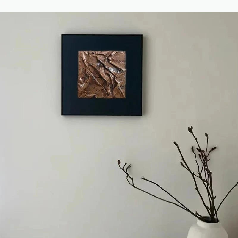 décoration murale contemporaine plaque murale relief texturé marron noir moderne chambre salon