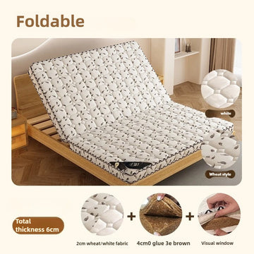 matelas cocotier naturel ferme chambre moderne blanc gris motif géométrique maison location confort