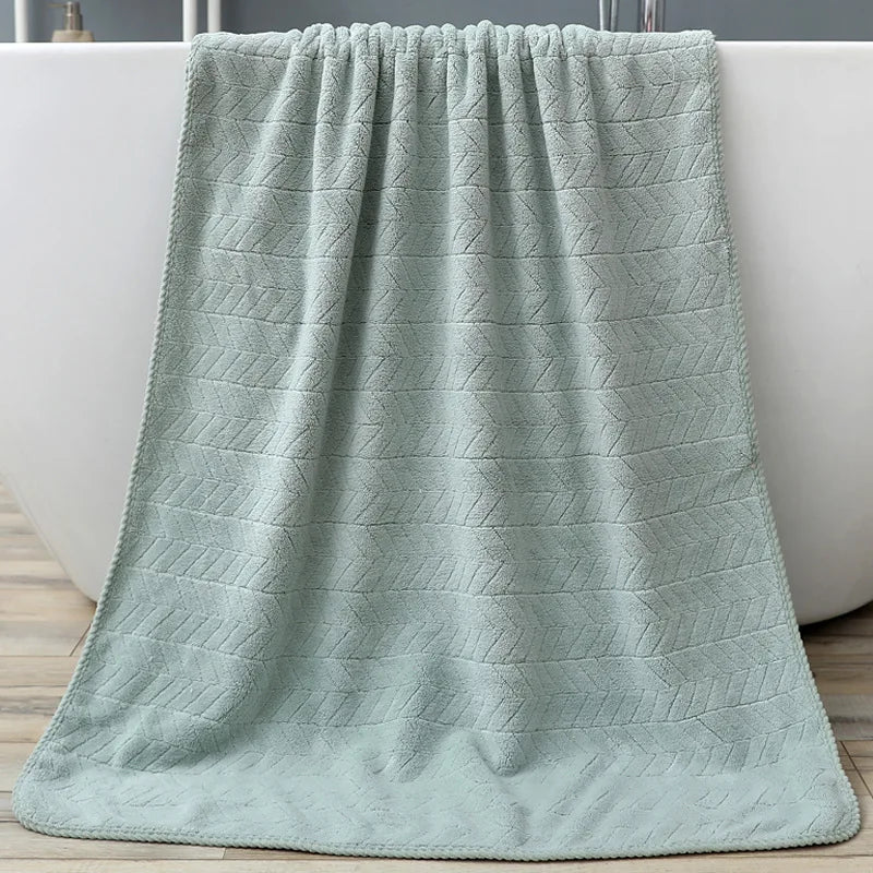 serviette bain absorption rapide séchage velours microfibre motif géométrique couleurs multiples moderne