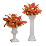 décorations extérieures colonnes romaines blanches vases ornements classiques fêtes anniversaires mariageextérieur