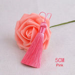 pompons polyester couleur variée 5cm longueur 18cm décoration artisanale rideaux couture pièces
