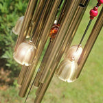 cloche vent ange doré rouge métal brillant traditionnelextérieur cloches fixé chaînes