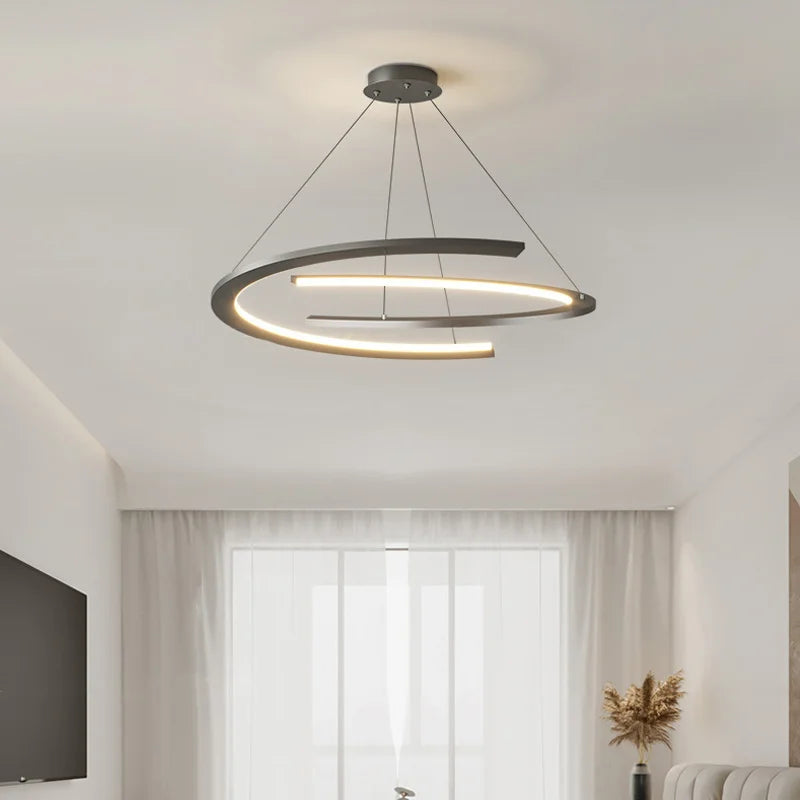 suspension lumineuse moderne gris blanc minimaliste salon chambre hôtelversible autonomependentifchaînes
