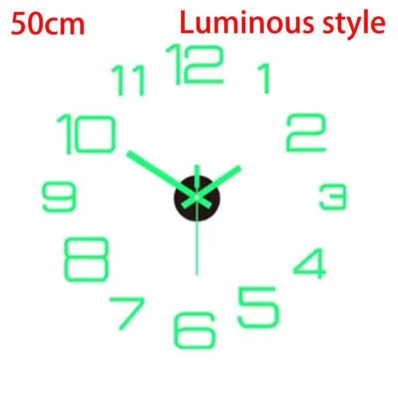 horloge murale moderne noir doré numéros blancs 40cm 50cm opaque sans cadre