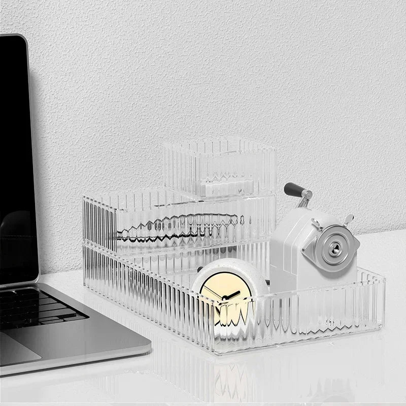 organisateurs rangement tiroir transparent boites rangement minimaliste reutilisable respectueux environnement cosmétiques maquillage brosse pinceaux