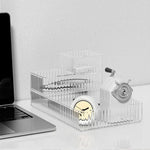 organisateurs rangement tiroir transparent boites rangement minimaliste reutilisable respectueux environnement cosmétiques maquillage brosse pinceaux