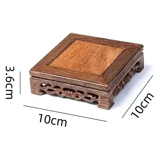 support circulaire bois texture naturelle vintage marron clair sculpté décoration maison présentoir artisanal industrial