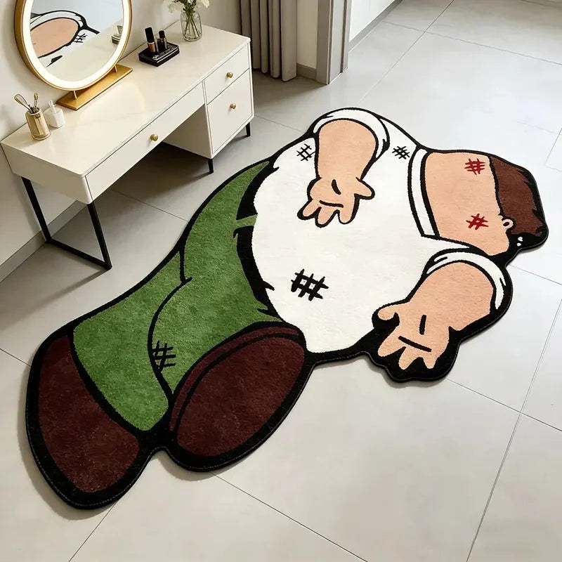 tapis dessin animé personnages adolescents chambre salon antidérapant facile entretien polyesters