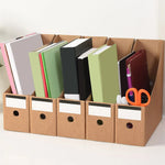 boîtes rangement documents marron clair texture cartonnée moderne étiquettes blanches organisation bureau.storage containers document