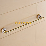 accessoires salle bain doré ornements floraux classique porte serviettes porte roulons fixations