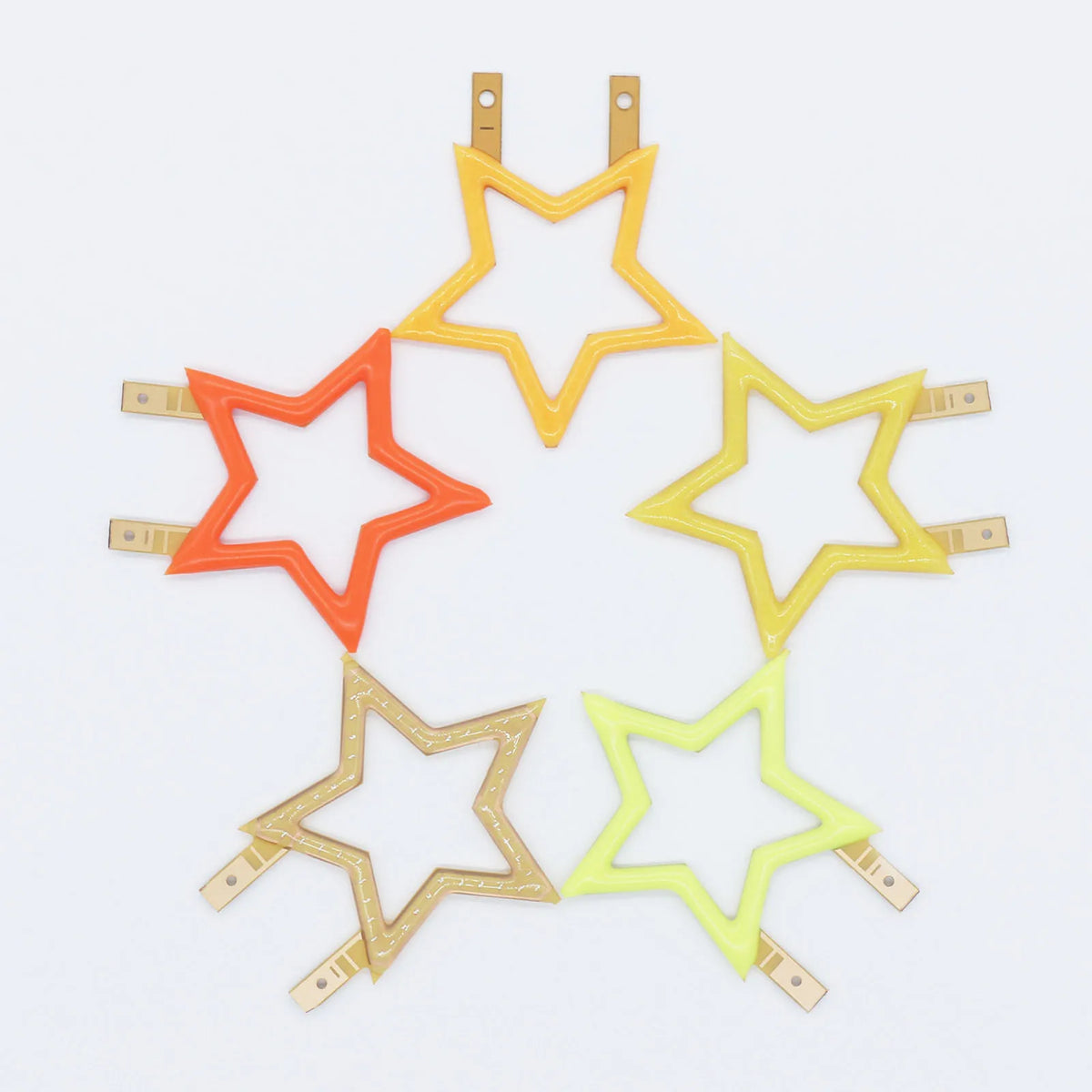 lampe led neon forme étoile clip fixation cable decoration feste