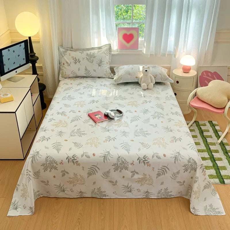 drap lit coton motif animal géométrique moderne gris clair rose pâle