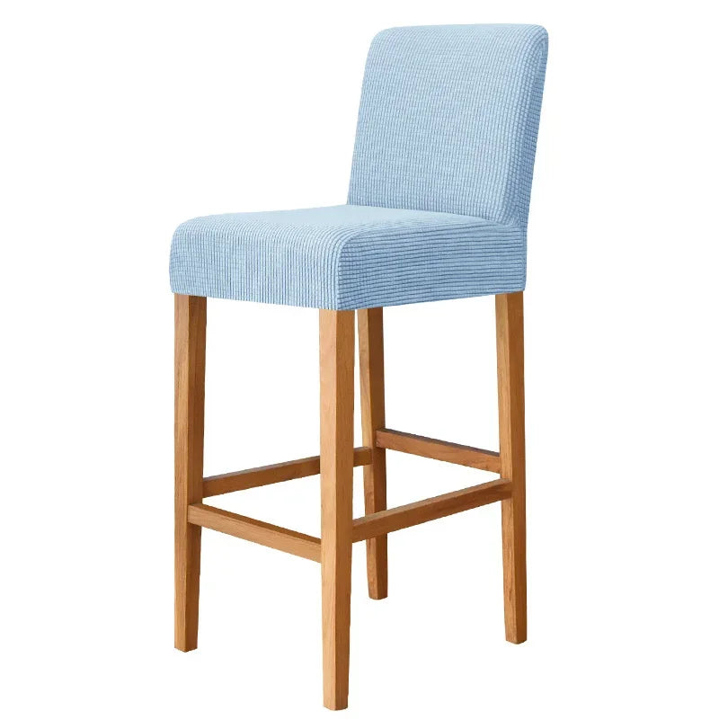 Housse chaise jaune rayée moderne adhésive polyester bar stool banquet