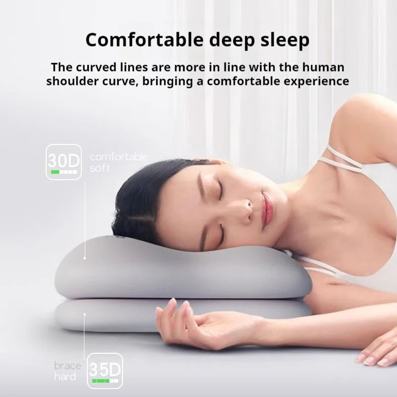 oreiller ergonomique mousse mémoire forme polyester gris clair moderne support cou lit catégorisation mémoire