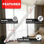 tringles suspension rideaux transparents blancs modernes crochets minimalistes 43cm