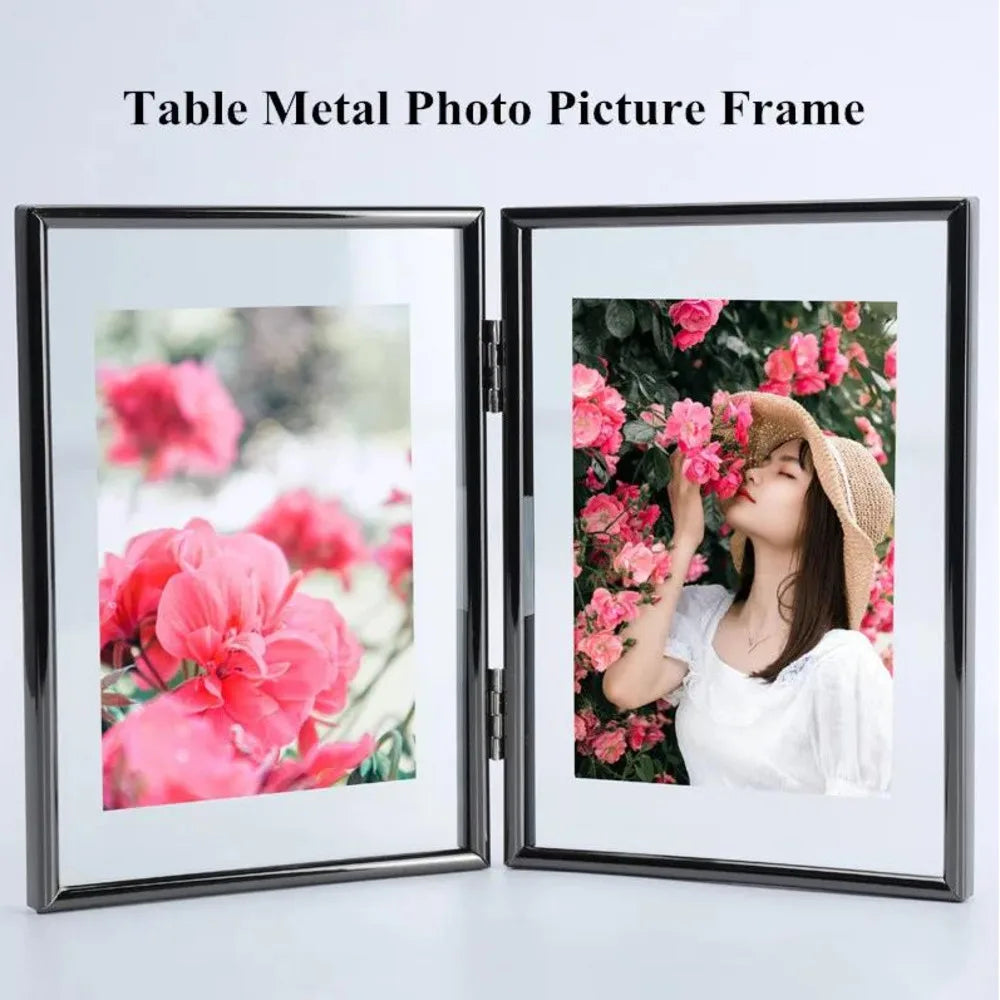 cadre photo pliable or rose moderne minimaliste photos imprimées 3.5x5 7x5 inches