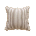 housse coussin rayures coton chanvre rustique beige rouge decoratif maison canape lit salon voiture