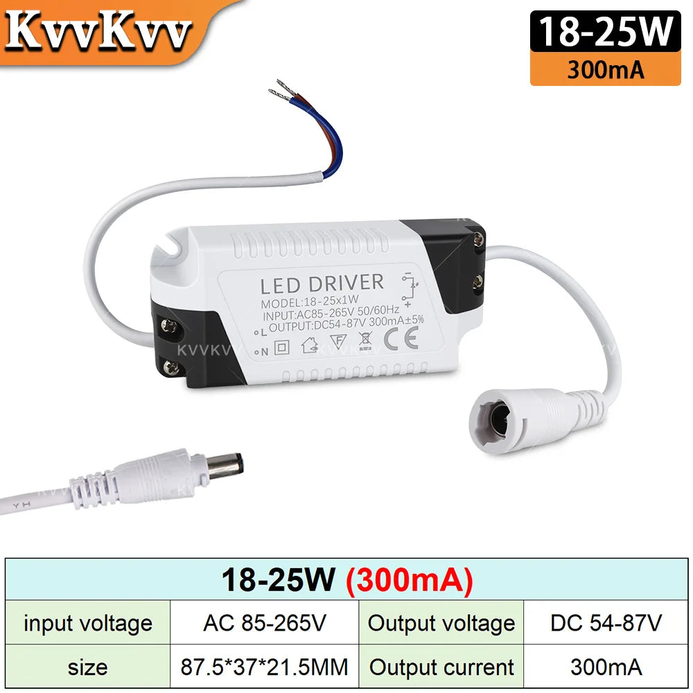 adaptateur secteur driver led blanc noir 120v 240v 85v 265v 3w 50w moderne