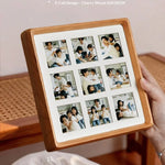 cadre photo bois clair moderne compartiments compartiments compartiments decoration intérieure souvenirs mariage portraits famille