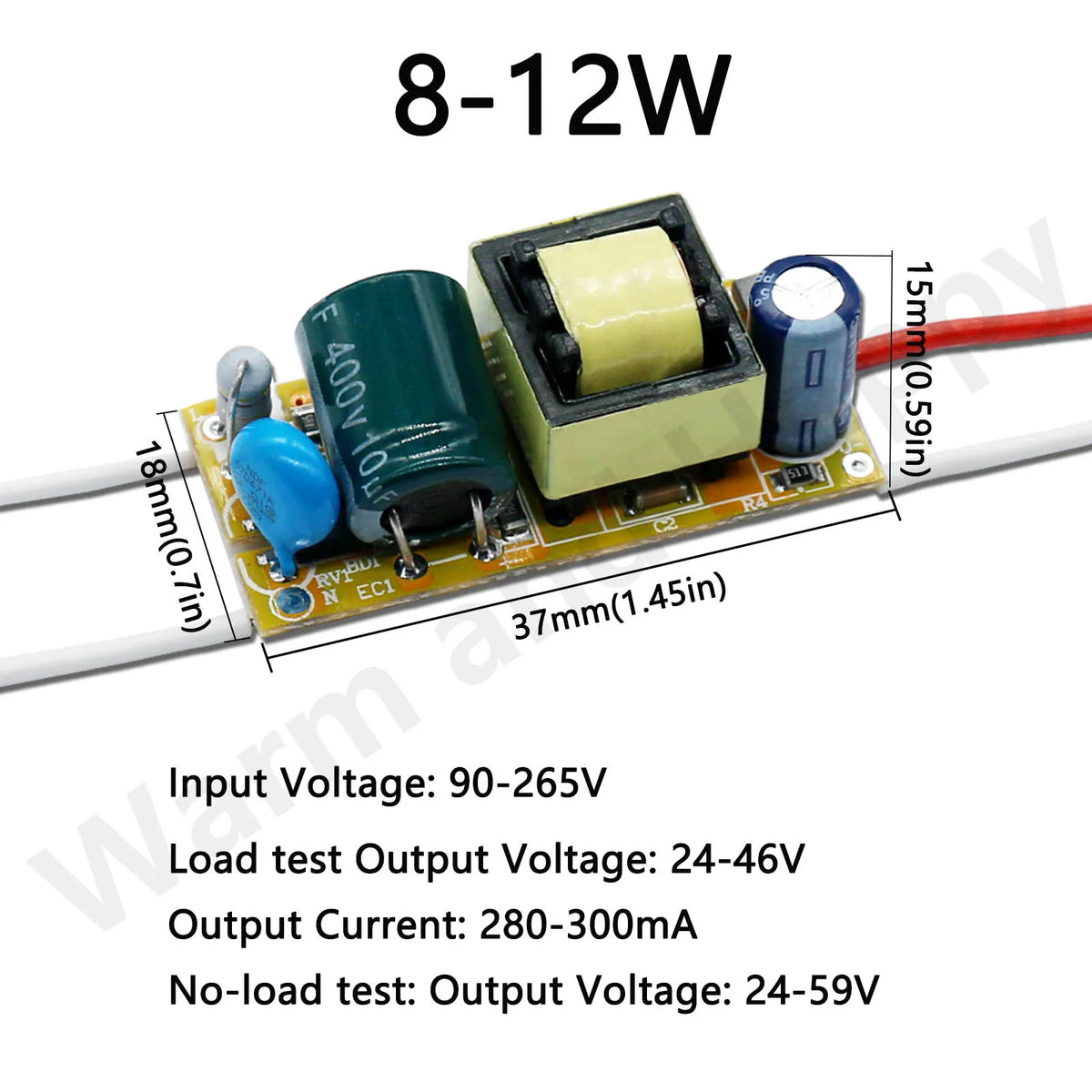 transformateur alimentation led 300ma 120v 240v 12v 18v 12 26v vert jaune bleu
