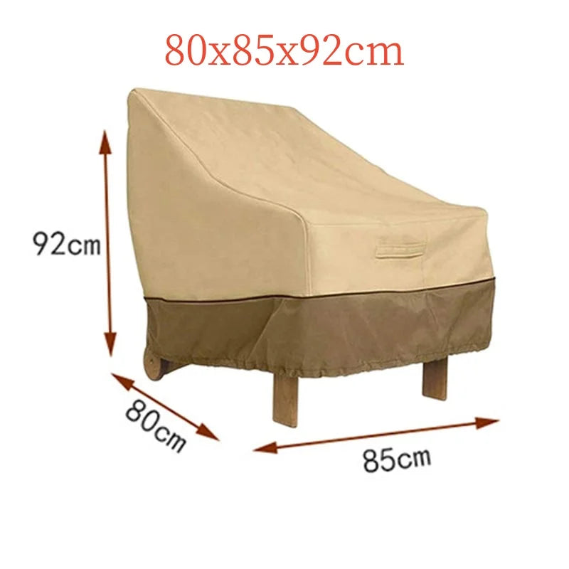 housse chaise haute moderne beige uni imperméable anti poussière polyester tissu poignées renforcées