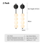applique murale moderne minimaliste noir globes blancs nordique decoration chambre salon minimaliste