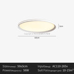 plafonnier led moderne blanc noir rond lisse éclairage quotidien télécommande opaques
