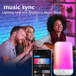 lampe table veilleuse led rechargeable rose clair moderne ambiance tactile bluetooth